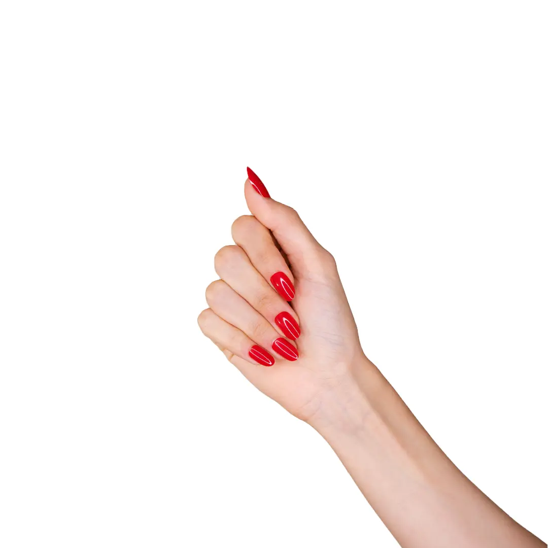 Loca Small Nails Oval Shape Red N4 - view 4