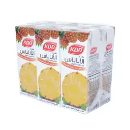 كي دي دي نكتار أناناس مع عنب ابيض بدون سكر مضاف 6 حبات 180 مل