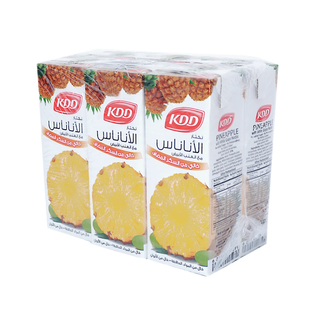 Kdd Nectar Pineapple and white Grape no added sugar 6 pcs 180 ml