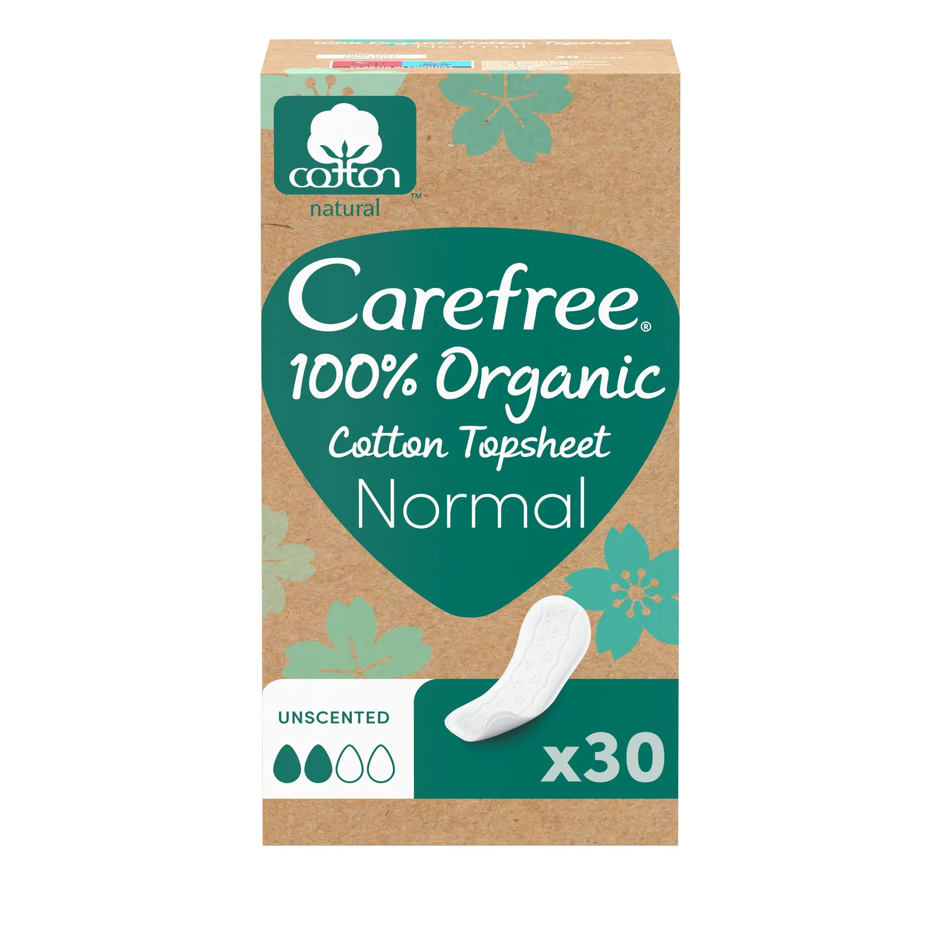 Carefree Organic Cotton Topsheet Normal 30 pcs - view 1