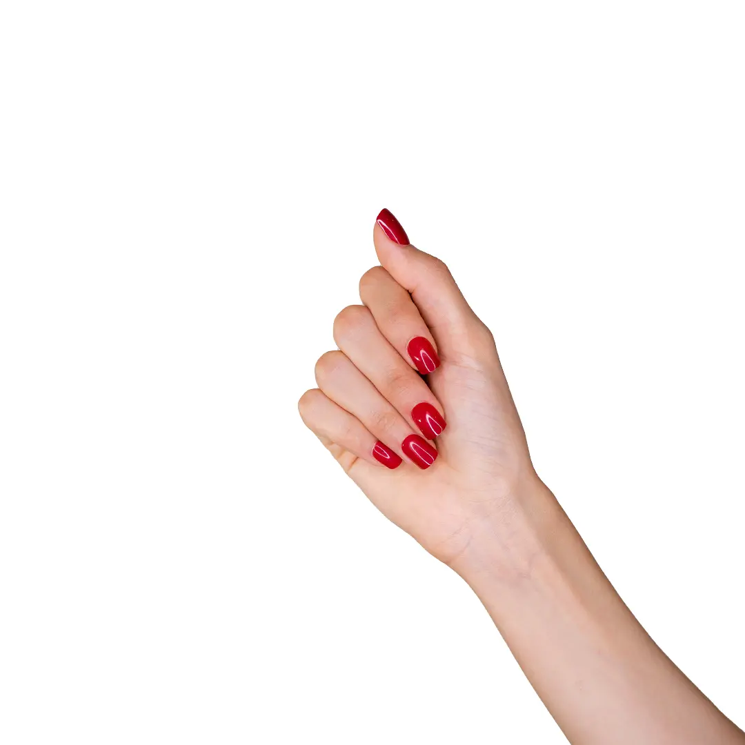 Loca Press On Nails Red Natural Shape - view 4