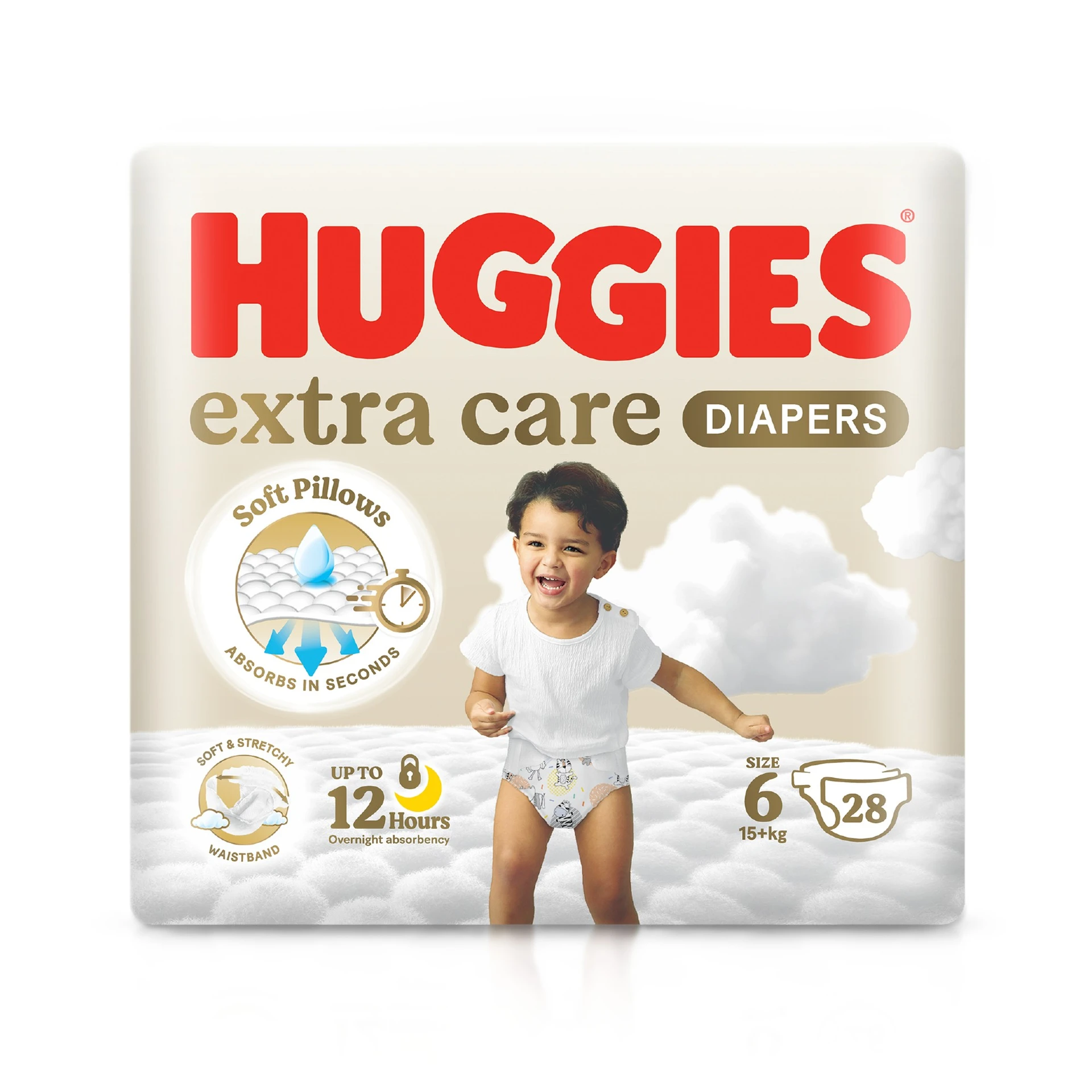 Huggies Extra Care Diaper Size 6 15+Kg 28 Pcs