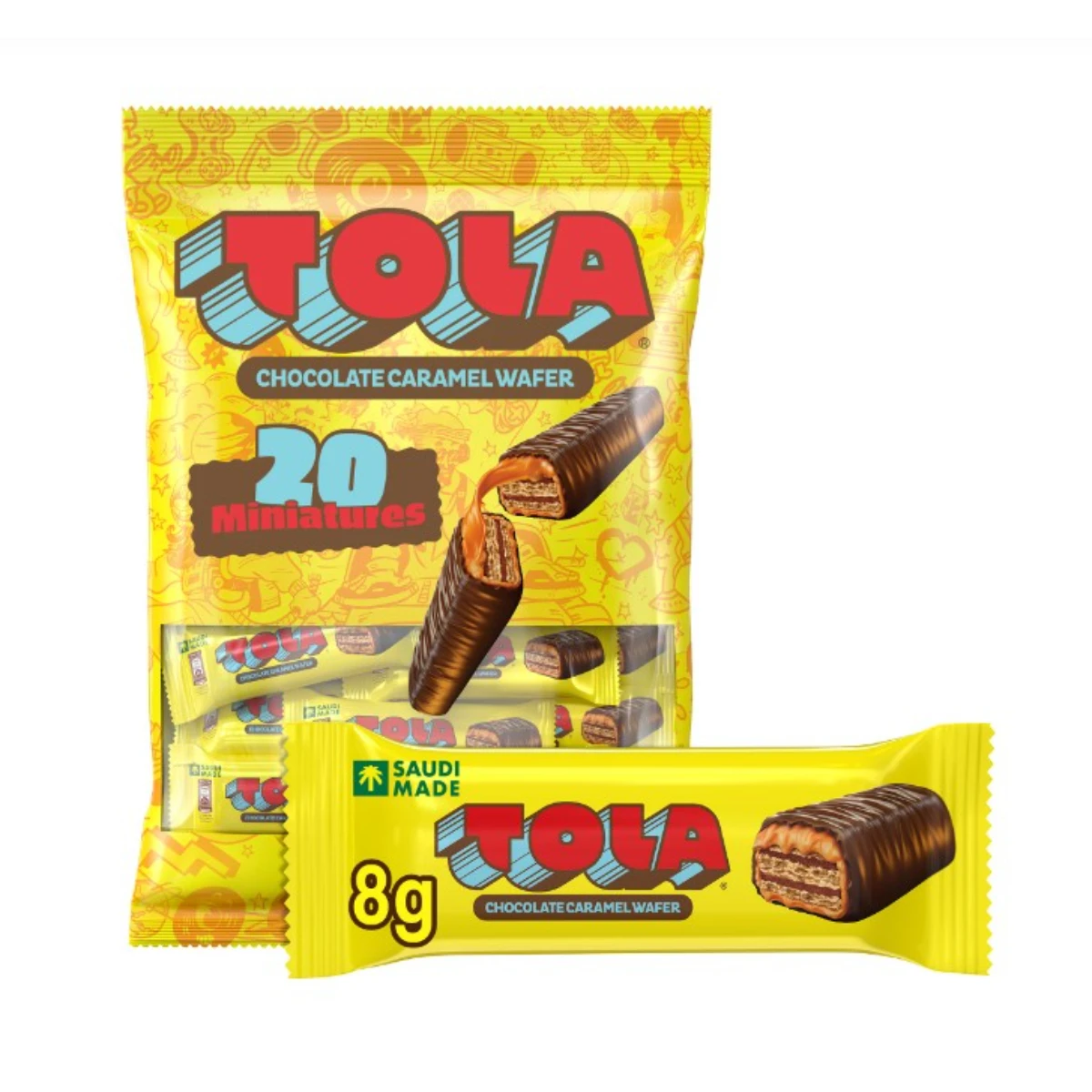 Nestle Tola Bites Crispy Wafer Covered With Caramel And Milk Chocolate 20 Pcs 8 gm