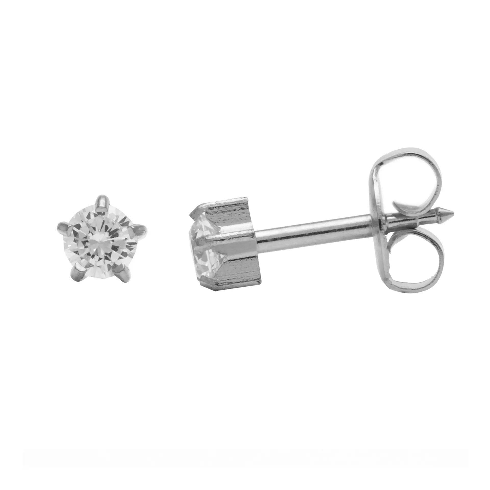 Studex Regular Cubic Zirconia Stainless Steel- Earrings For Sensitive Ears - view 3