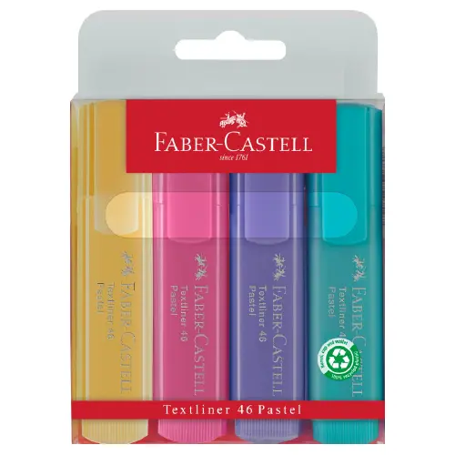 Faber Castell Textliner 46 Superfluor Pastel  set of 4 - view 3