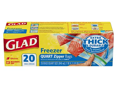 Glad Zipper Storage Freezer 20Bags - view 1