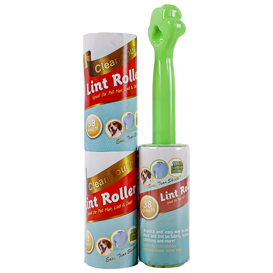 Lint Roller for removing cat and dog hair from clothes and furniture with 2 additional rollers - view 2