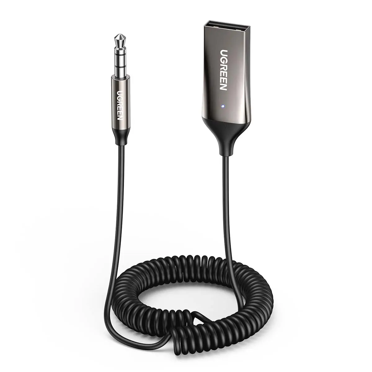 Ugreen Bluetooth Car Receiver Aux With Mic Gray - view 2