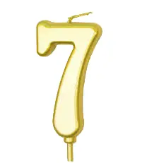 شمعه رقم 7 ذهبي