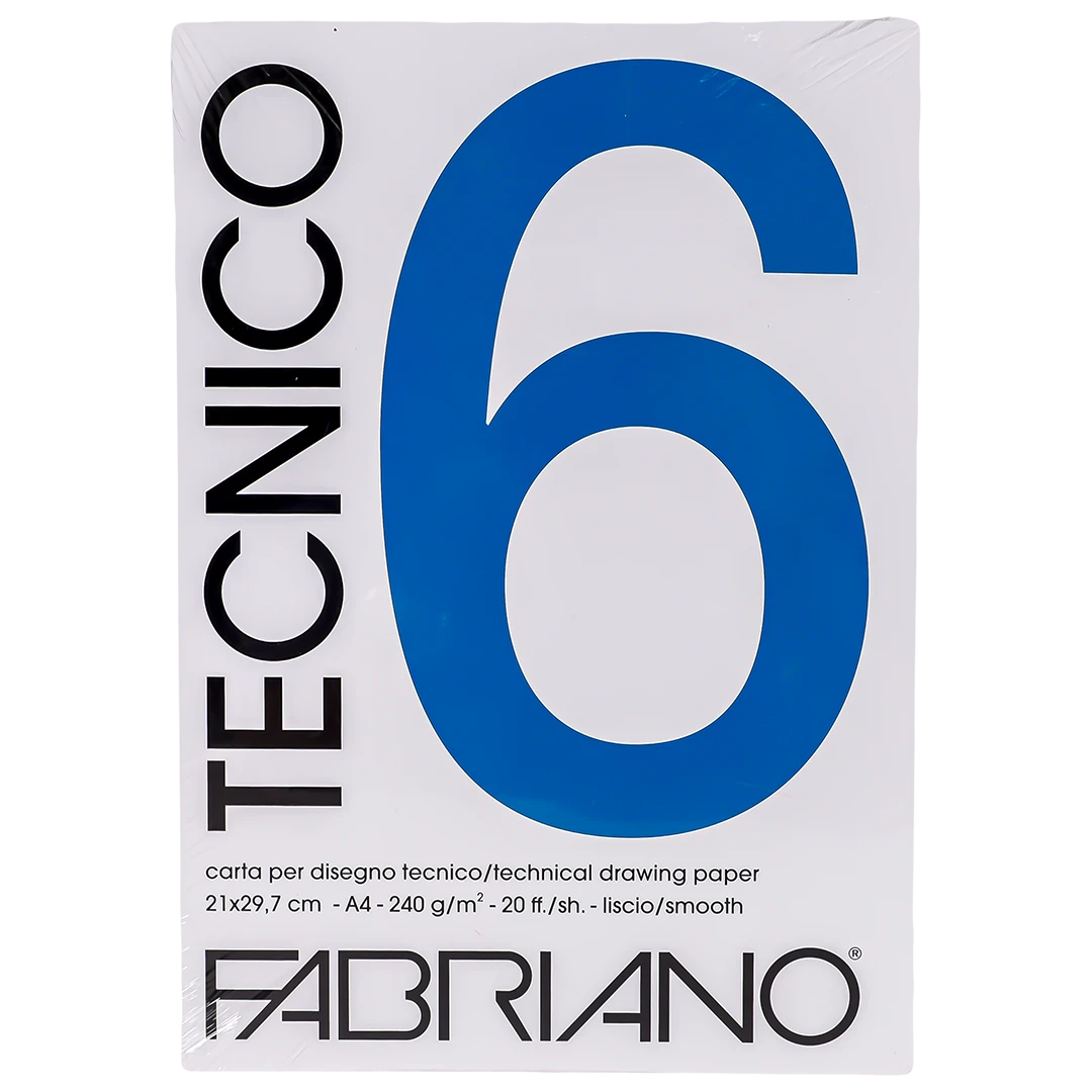Fabriano Tecnico Smooth Teture Sketchbook 240gsm White 21 * 29.7 cm