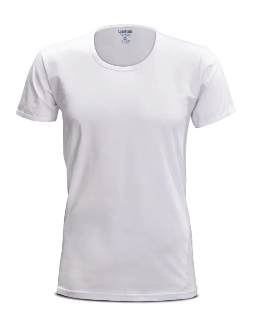 Damas Men's Half sleeve White O Neck XXXL 100% Cotton - view 2
