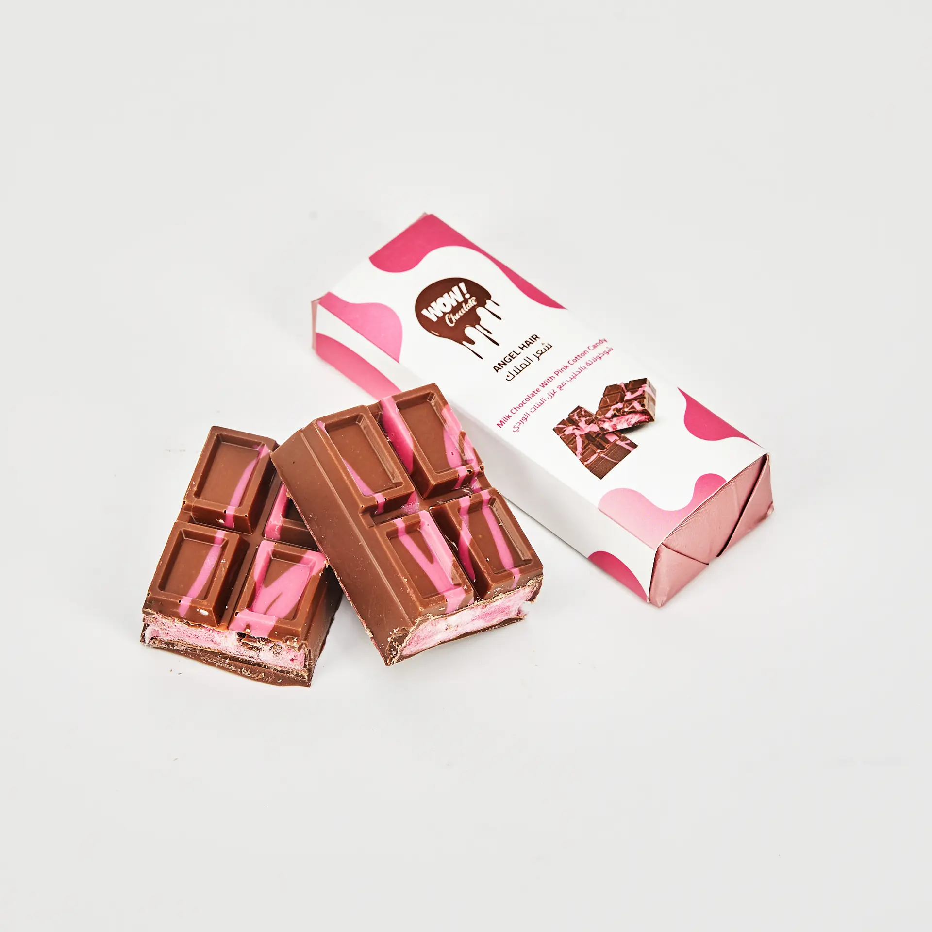 Wow! Angel Hair Milk Chocolate with Pink Cotton Candy 50 gm - view 2