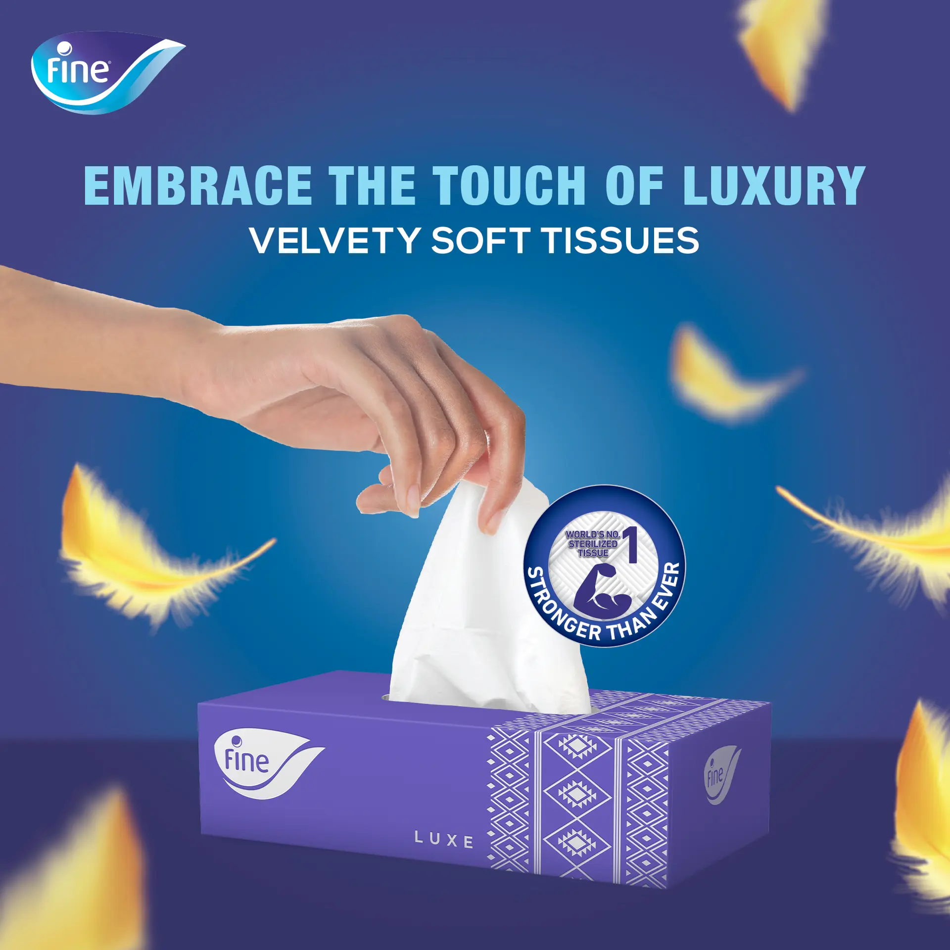 Fine Luxe Facial Tissue Pack of 10 pcs 50 sheets - view 3