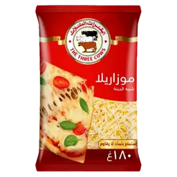 البقرات الثلاث جبنة موزاريلا مبشورة 180 جم
