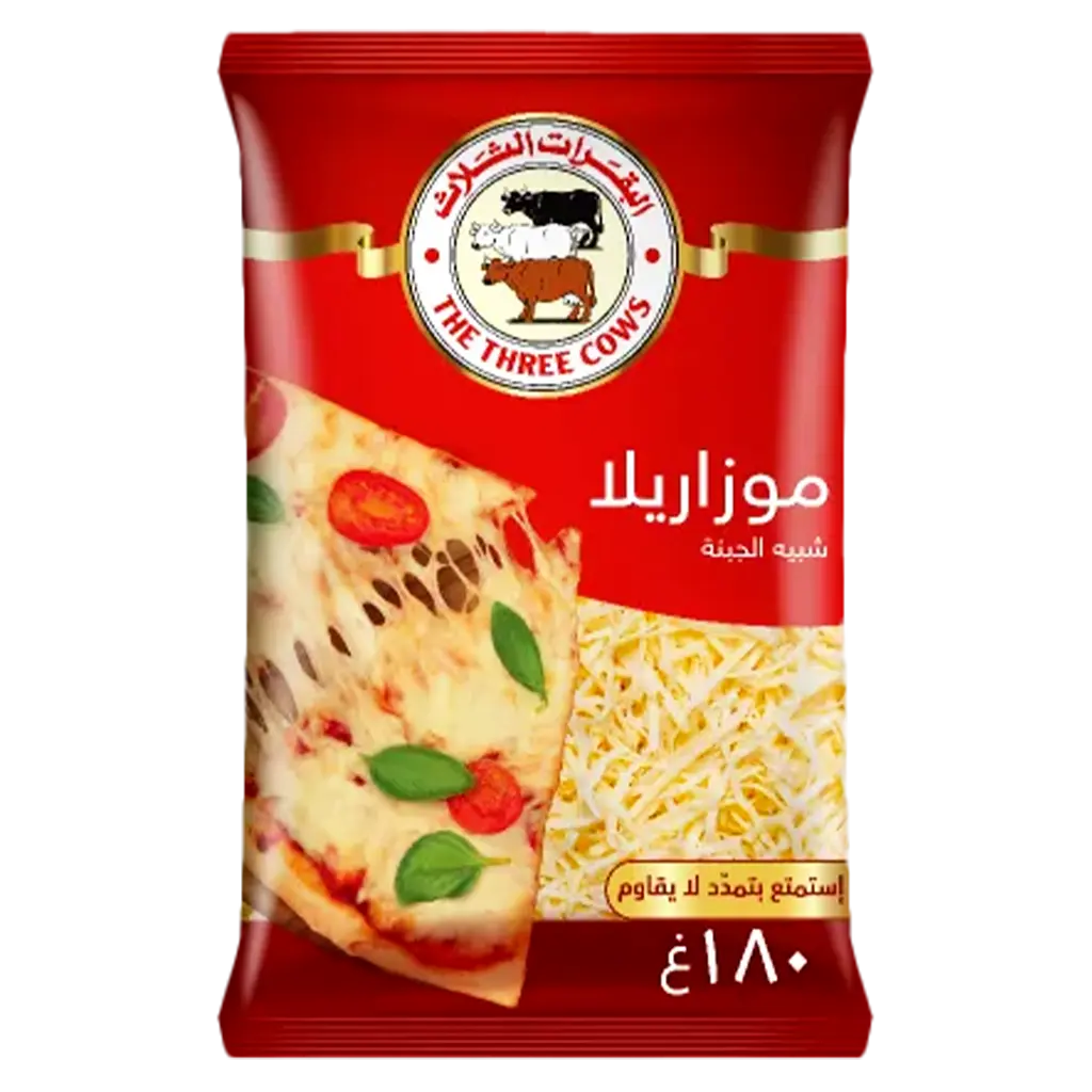 The Three Cows Shredded Mozzarella Cheese 180 gm - view 1