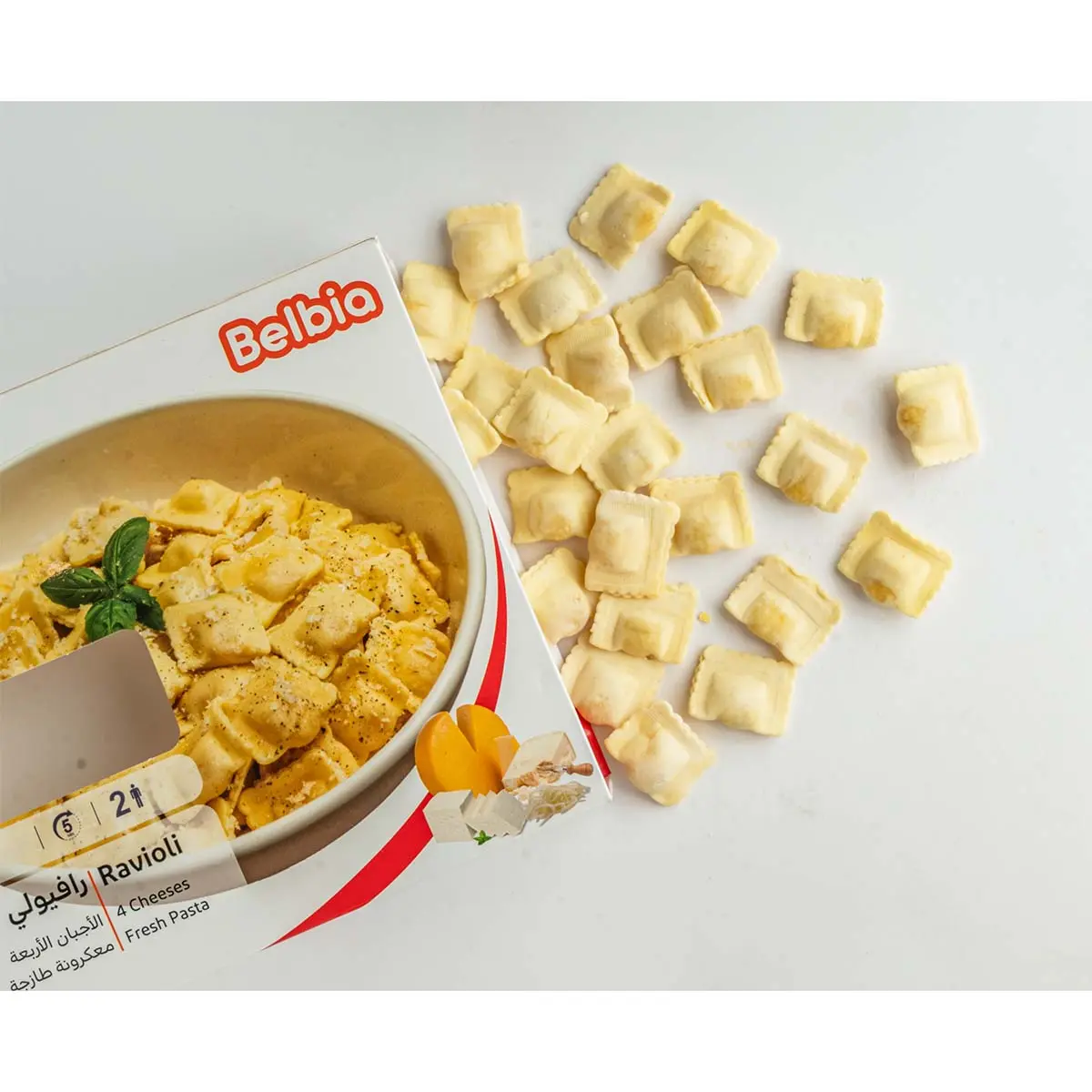 Belbia Tortellini Frozen Pasta Stuffed With Four Cheeses, 250 gm - view 5