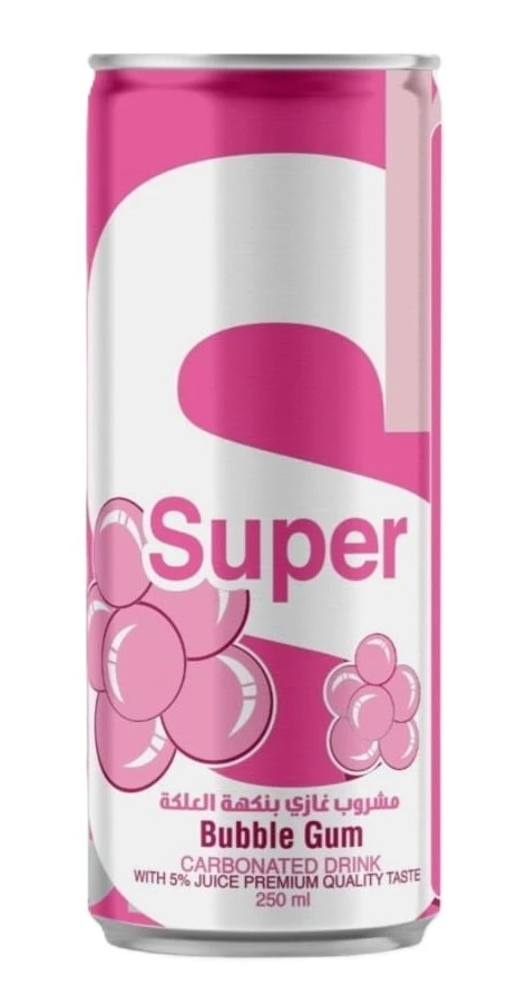 Super Bubble Gum Carbonated Drink 250 Ml