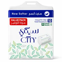 City Facial Tissue 150 Sheets Pack of 10 pcs