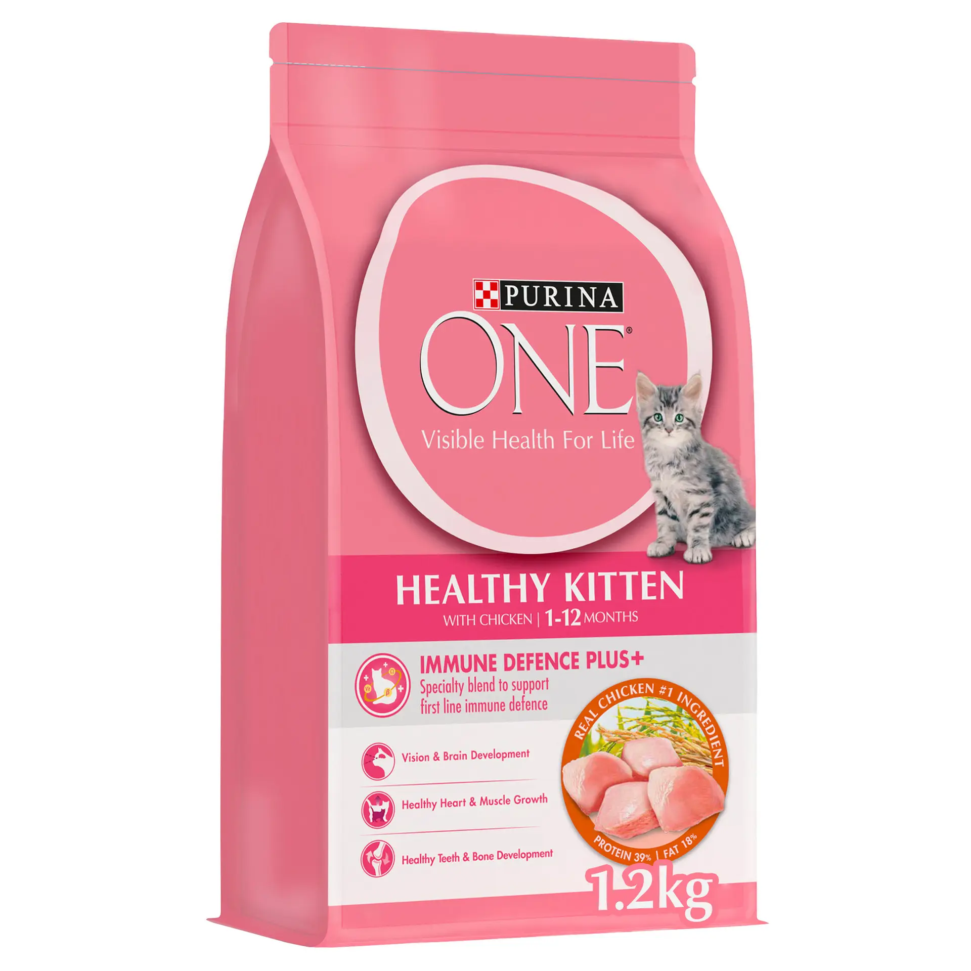 Purina One Cat Food Healthy Kitten With Chicken 1.2 Kg - view 1