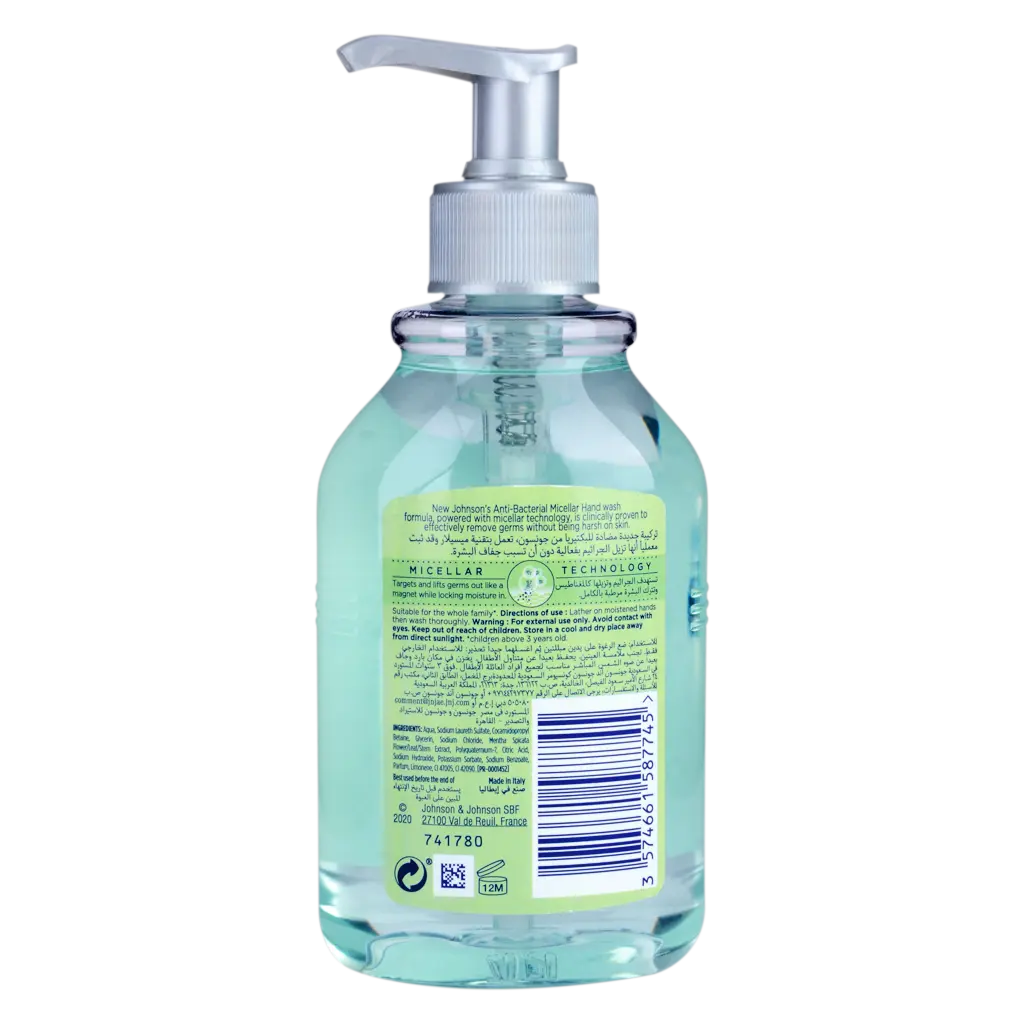 Johnson's Hand Wash Anti-Bactrial Micellar Mint 300 ml - view 2