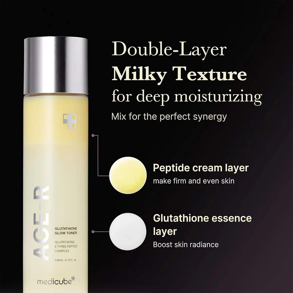 Medicube Age-R Glutathione Glow Toner 140Ml - view 8