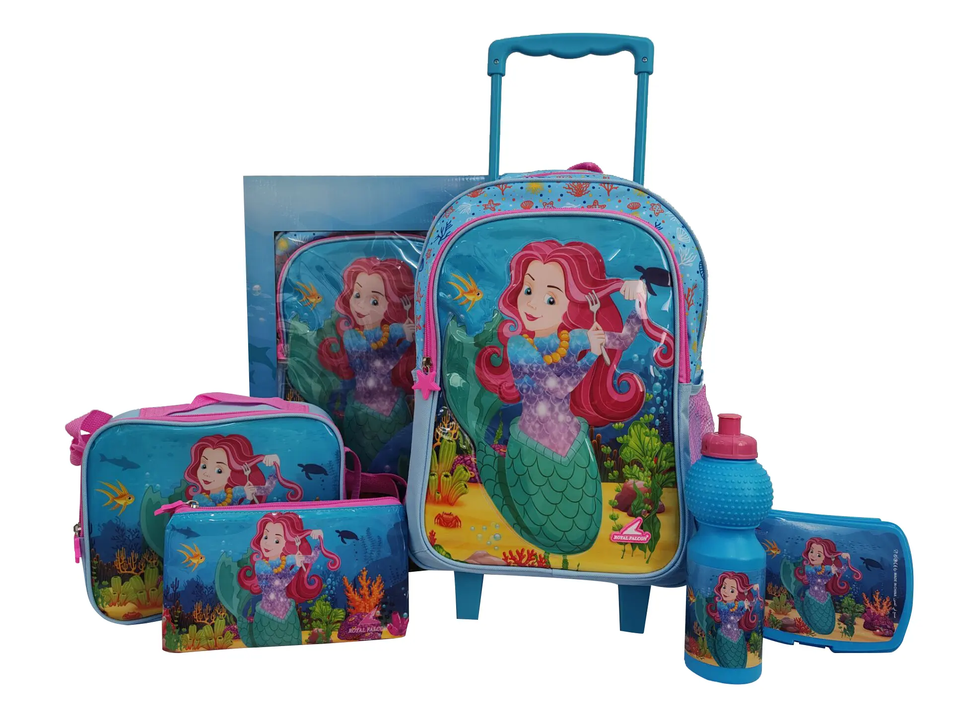 Royal Falcon Backpack Trolley  Mermaid Set of 5 pcs 16 inch - view 4