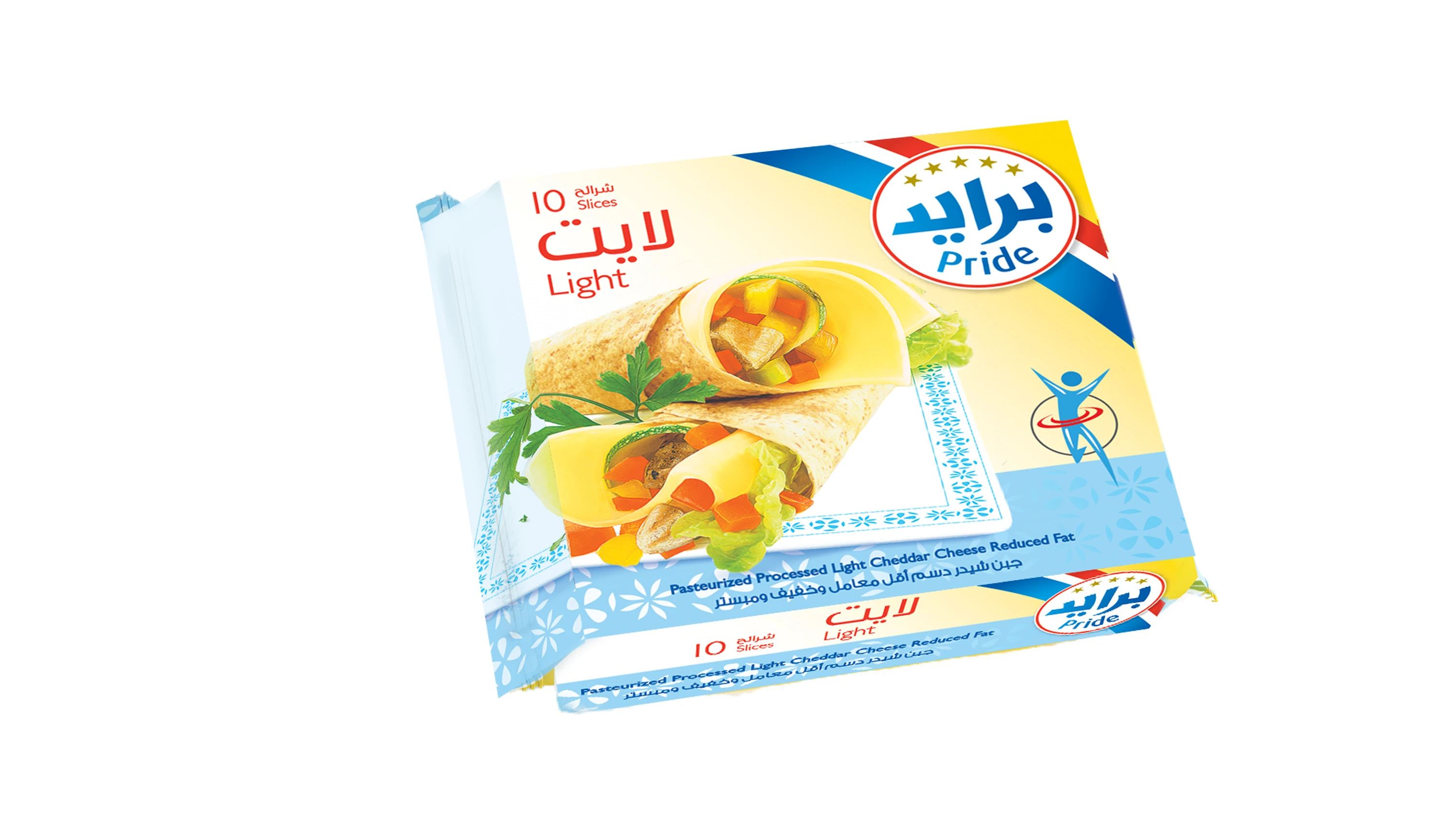 برايد جبنة شيدر شرائح لايت قليلة الدسم 200 جم 