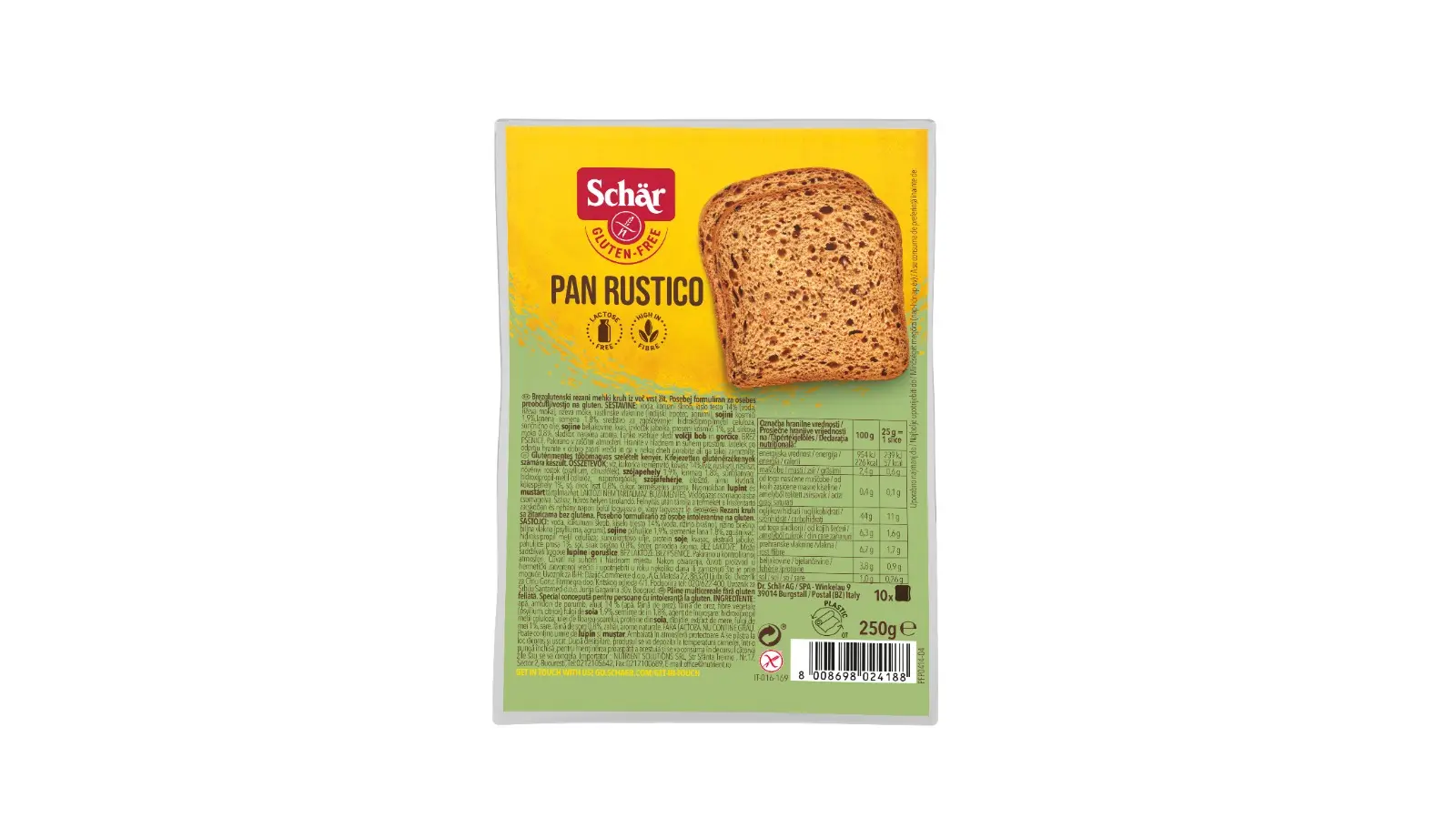 Dr Schar Pan Rustico Gluten Free 250 gm - view 1