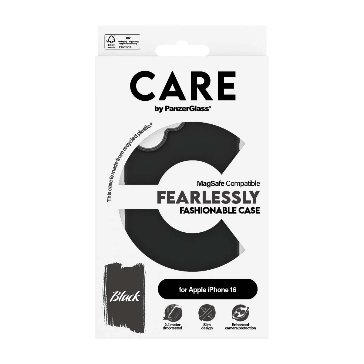 Panzerglass Fashionable Case Black With Magsafe Iphone 16 - view 4