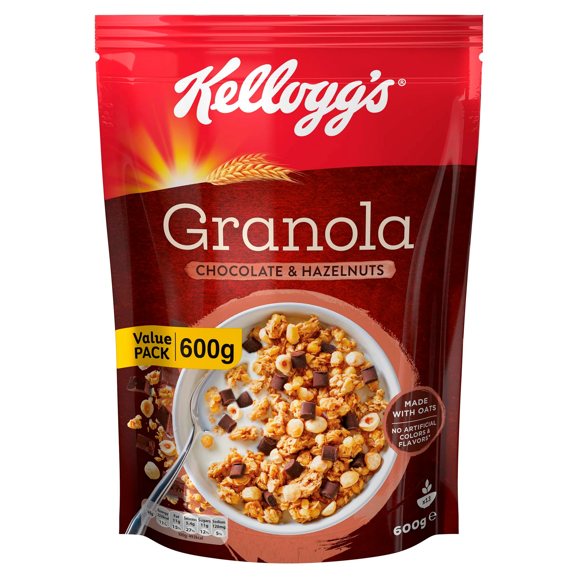 Kelloggs Granola Chocolate & Hazelnuts 600 gm