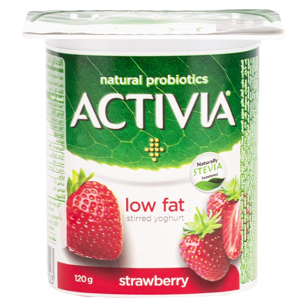 Activia Yoghurt Strawberry Low Fat 120 gm