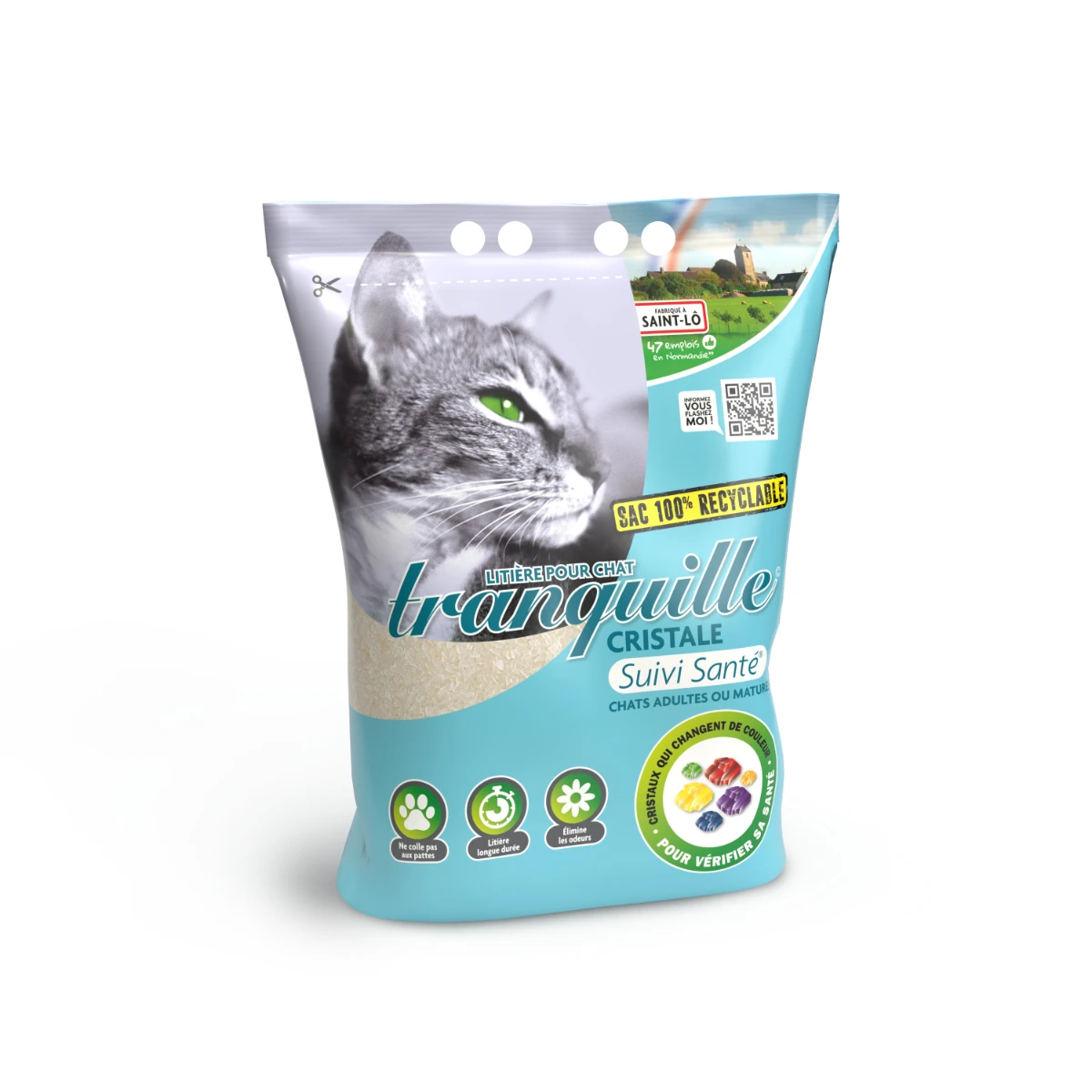 Tranquille Cat Litter  Cristal Health Monitoring 4 L
