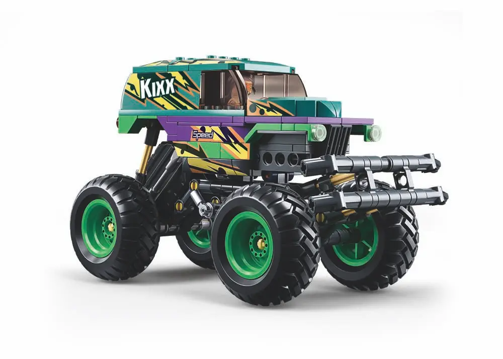 Sluban Green Purple Off-Road Car Pulling 252 pcs - view 4