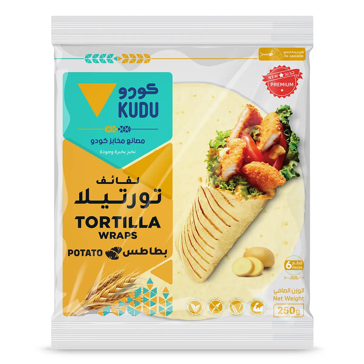 Kudu Tortilla  Wrap Potato 250 gm - view 1