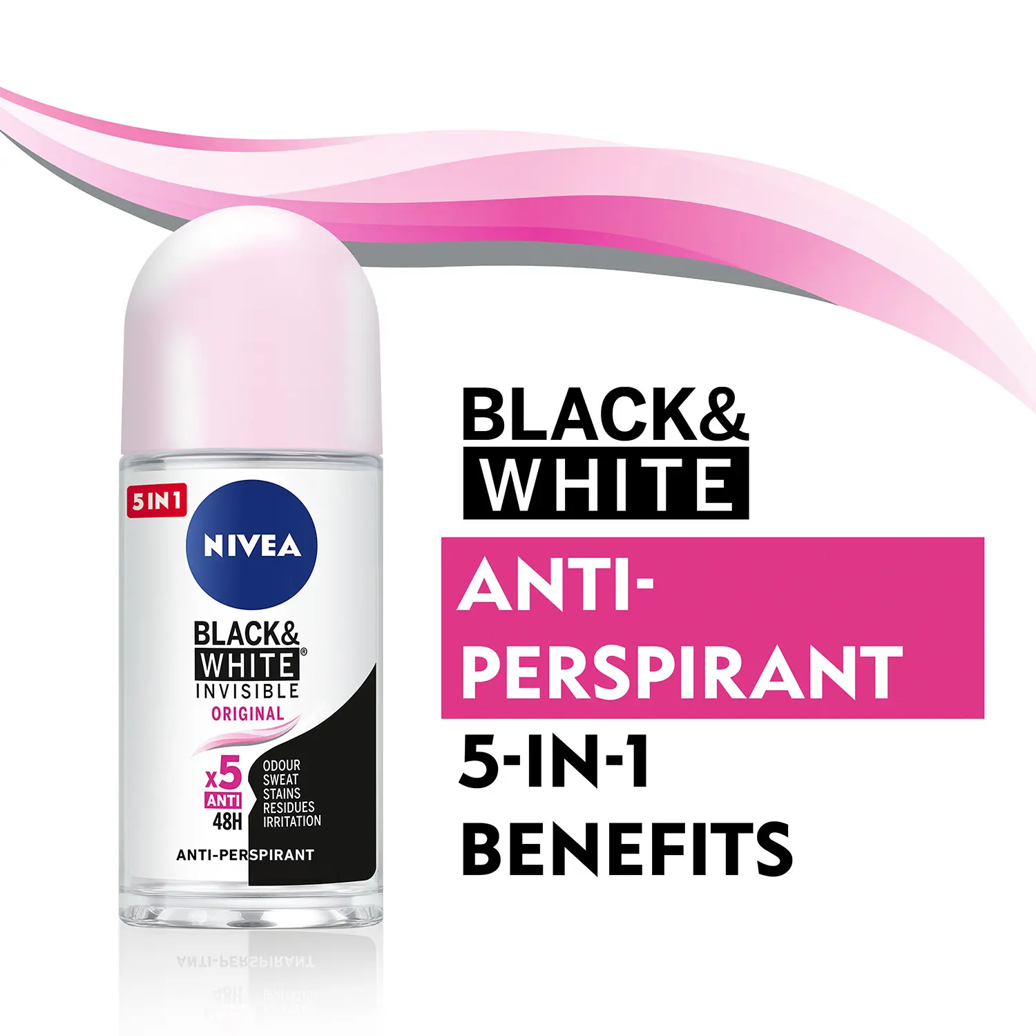 Nivea Deodorant Roll For Women Black & White 50 ml - view 2