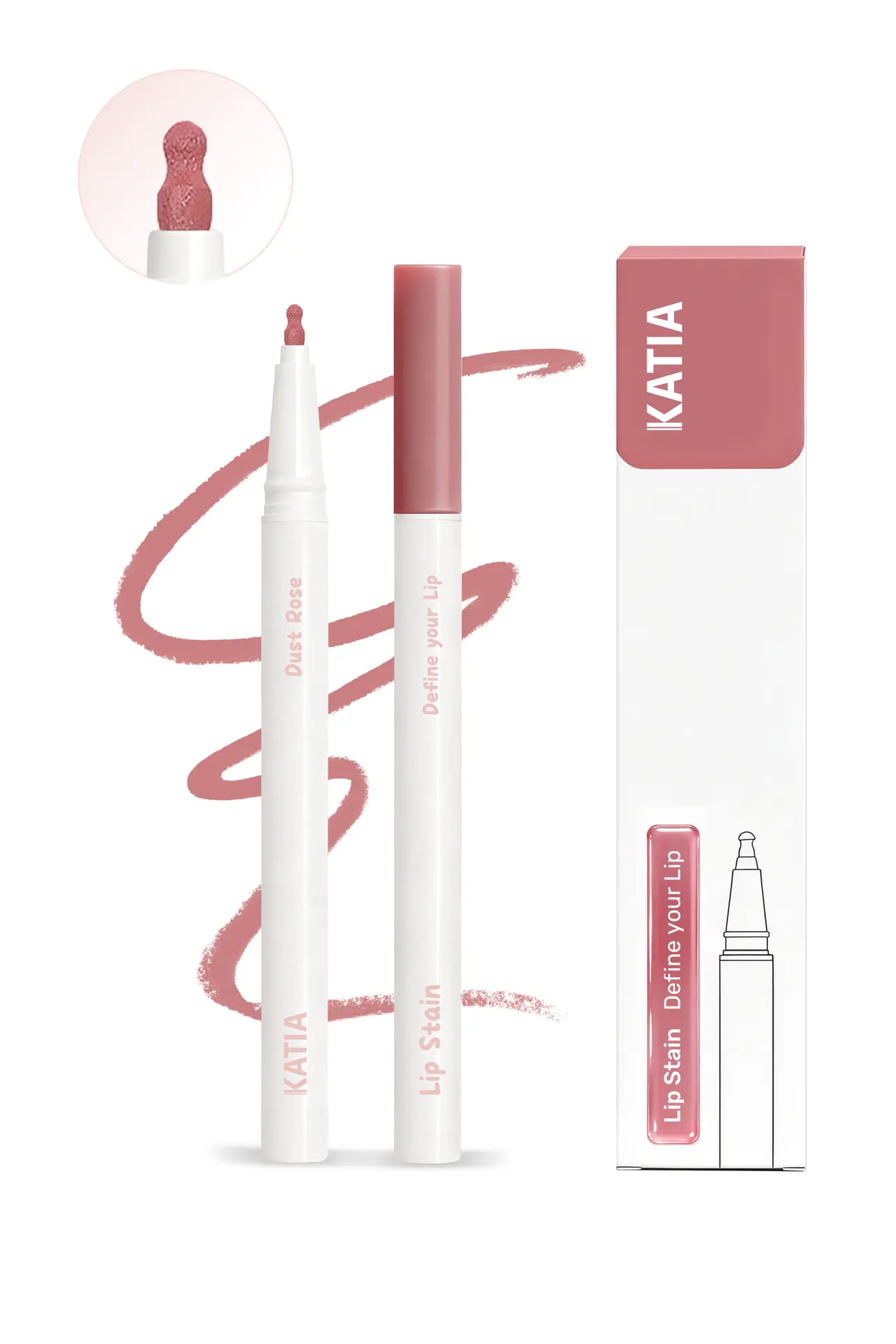Katia Lip Stain Liner Dust Rose - view 4
