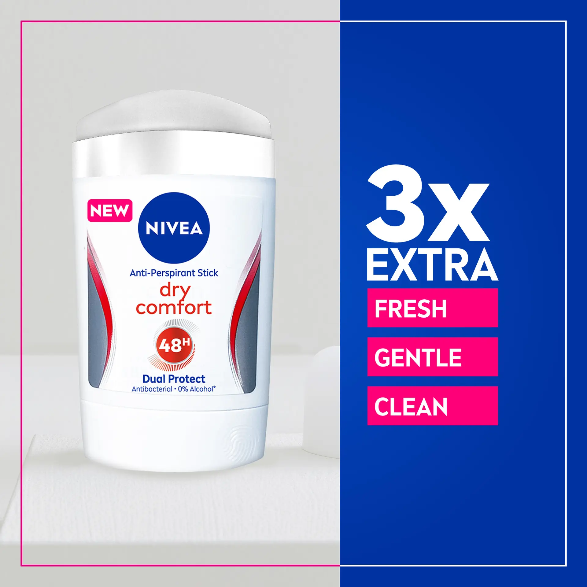 NIVEA Antiperspirant Stick for Women 48h Protection Dry Comfort Quick Dry 50 ml - view 3
