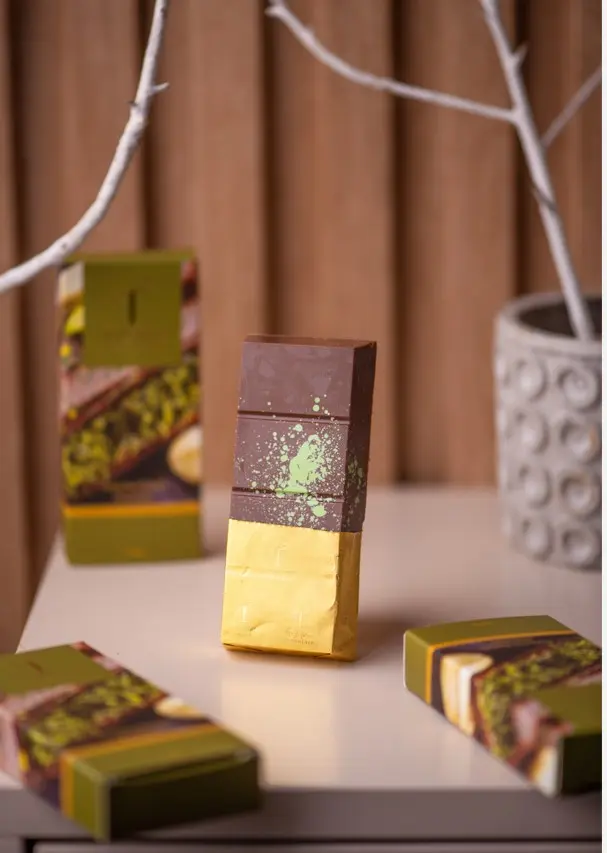 Truffelinos Pistachio With Kunafa Chocolate Bar 100 Gm - view 2