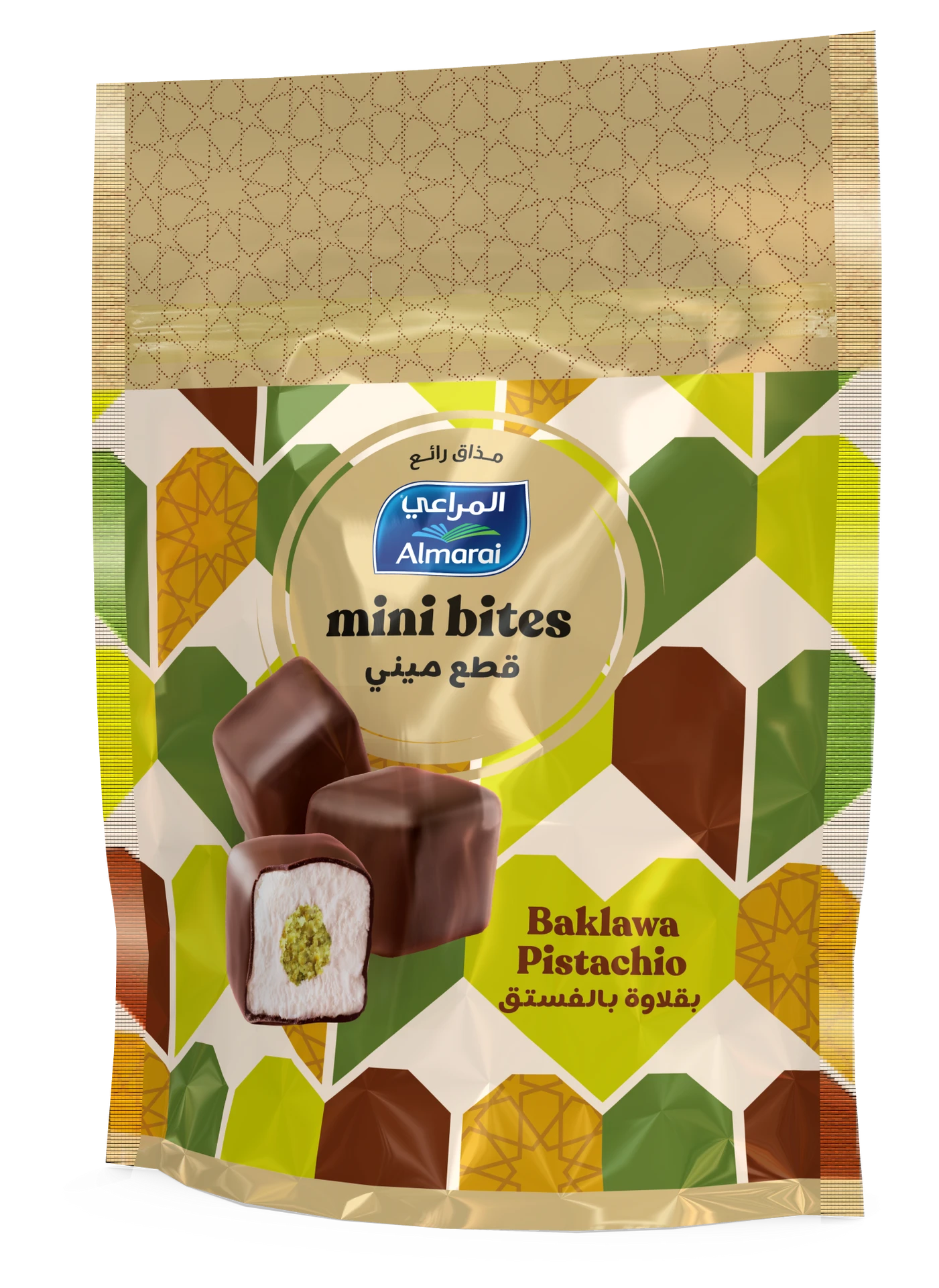 Almarai Ice Cream Mini Bites Baklawa Pistachio 128 ml