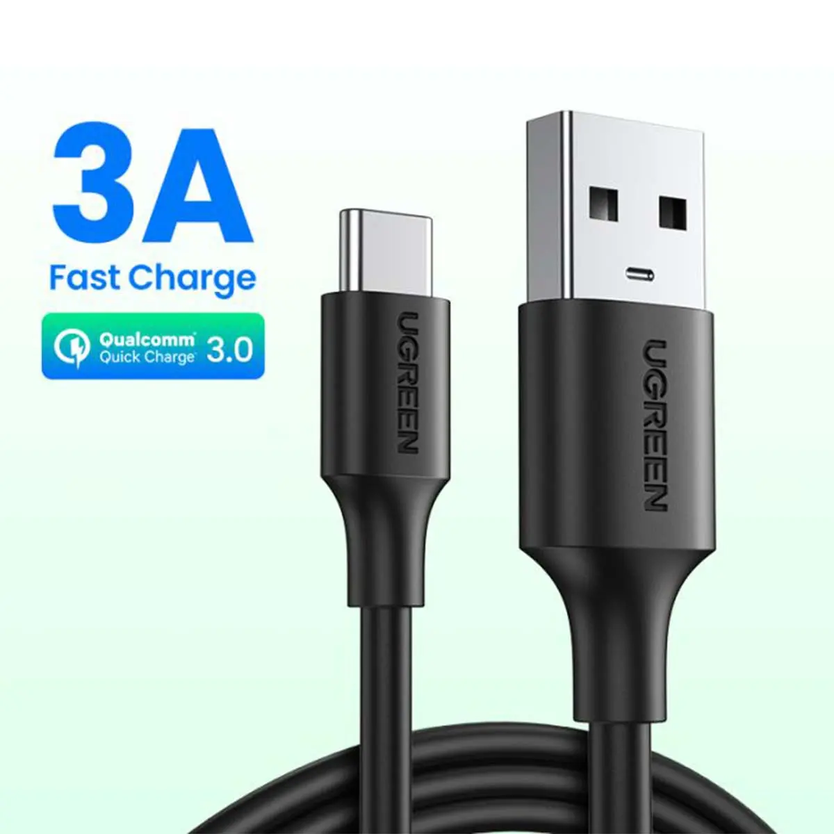 Ugreen Charging And Sync Data Cable USB To USB C 2 m Black - view 7