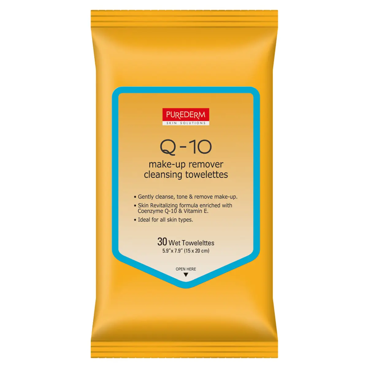 Purederm Q10 Make Up Removing Cleansing Facial Wipes 30 Wipes - view 1