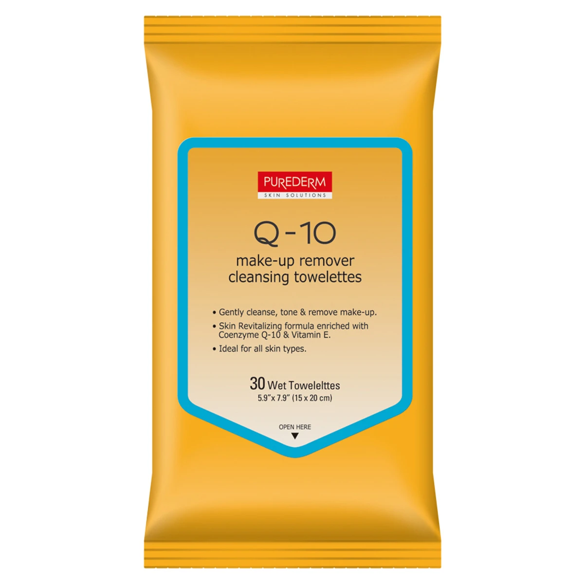 Purederm Q10 Make Up Removing Cleansing Facial Wipes 30 Wipes