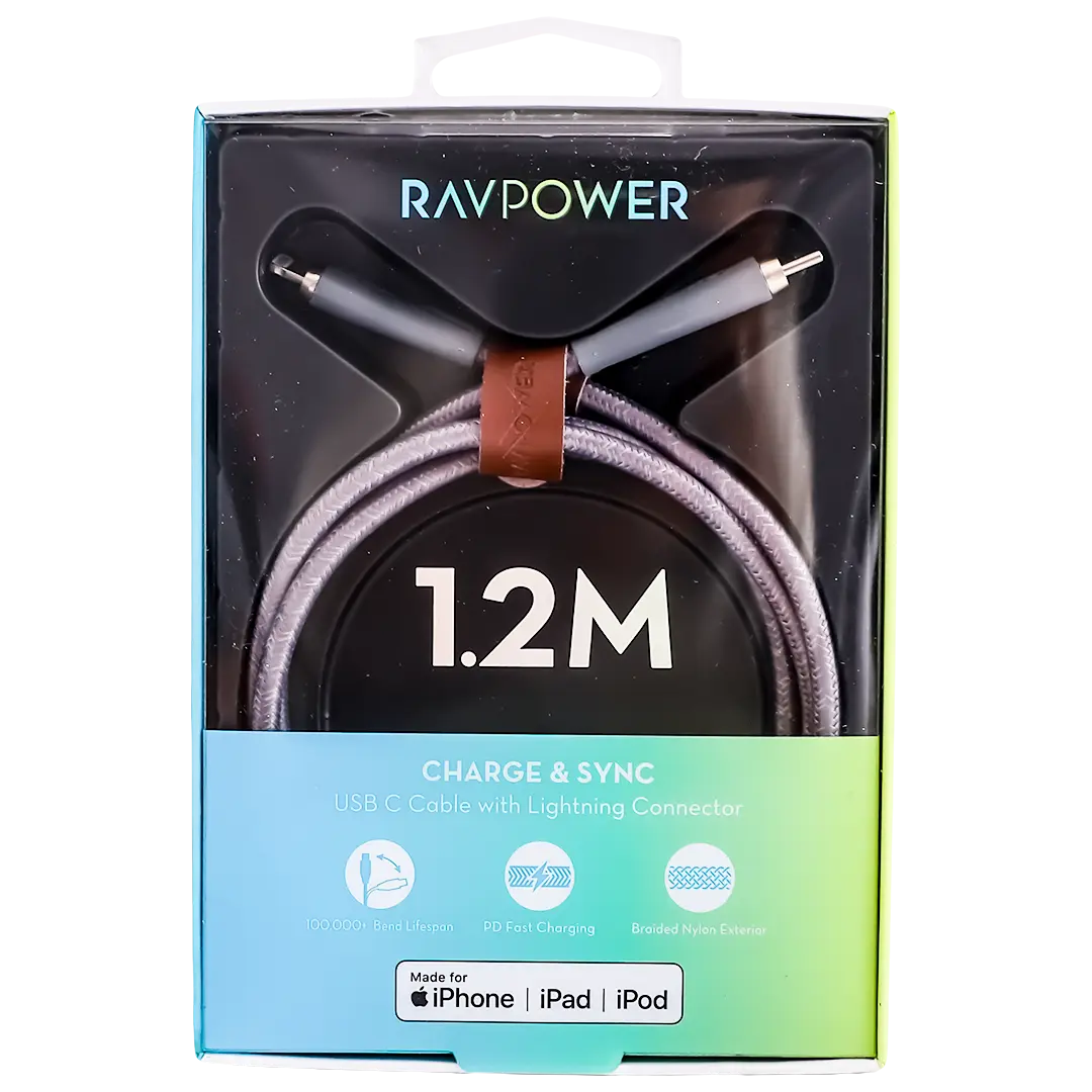 Ravpower Cable Type-C To Lightning  1.2M Grey - view 3