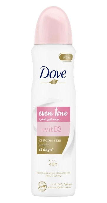 Dove Deodorant Antiperspirant  Spray Eventone For Women 150 Ml