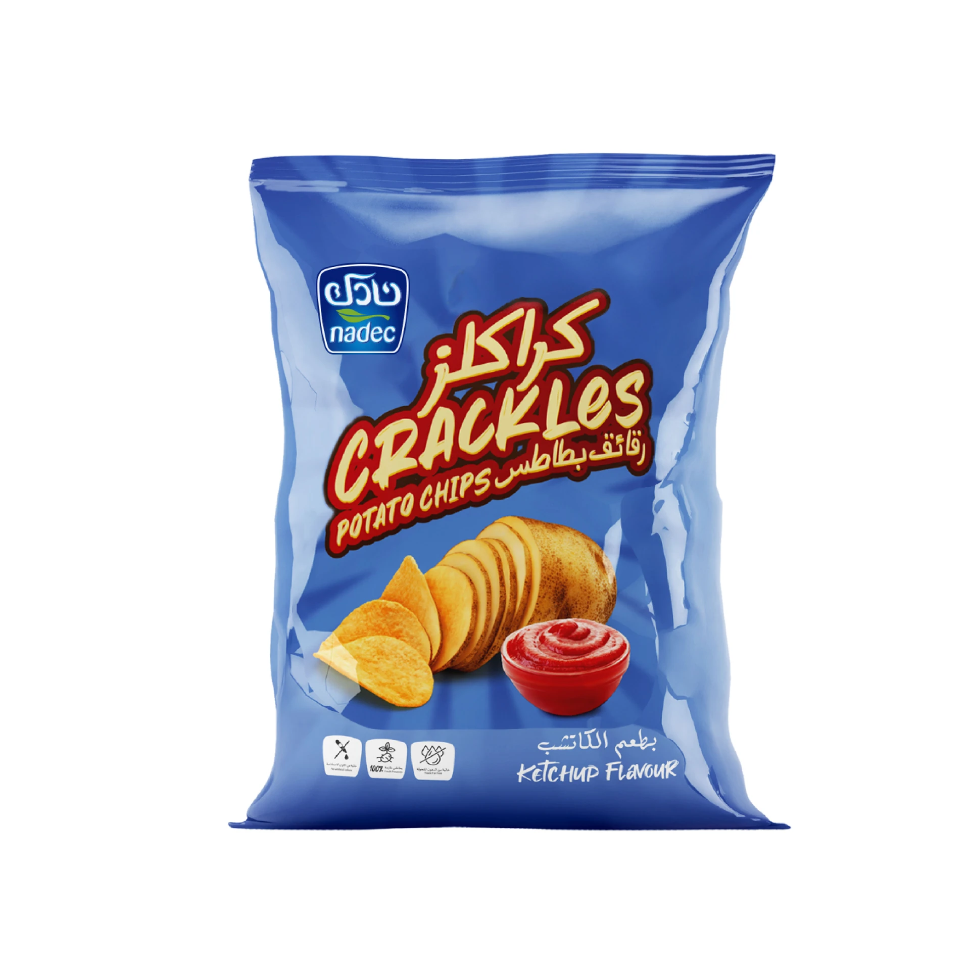 Nadec Crackles Potato Chips Ketchup Flavour 40 Gm
