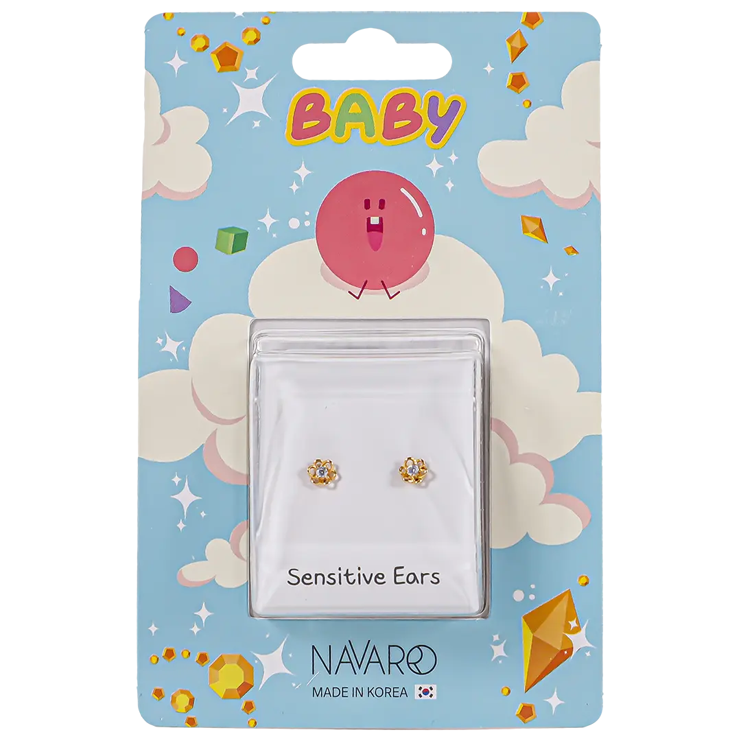 Navaro Medical Earrings Designed For Babies Gold G112 - view 1