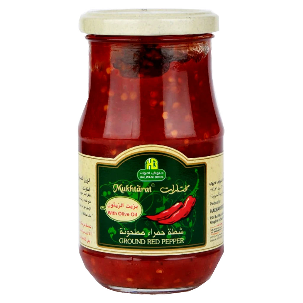 Mukhtarat Ground Red Pepper In Oil 375g