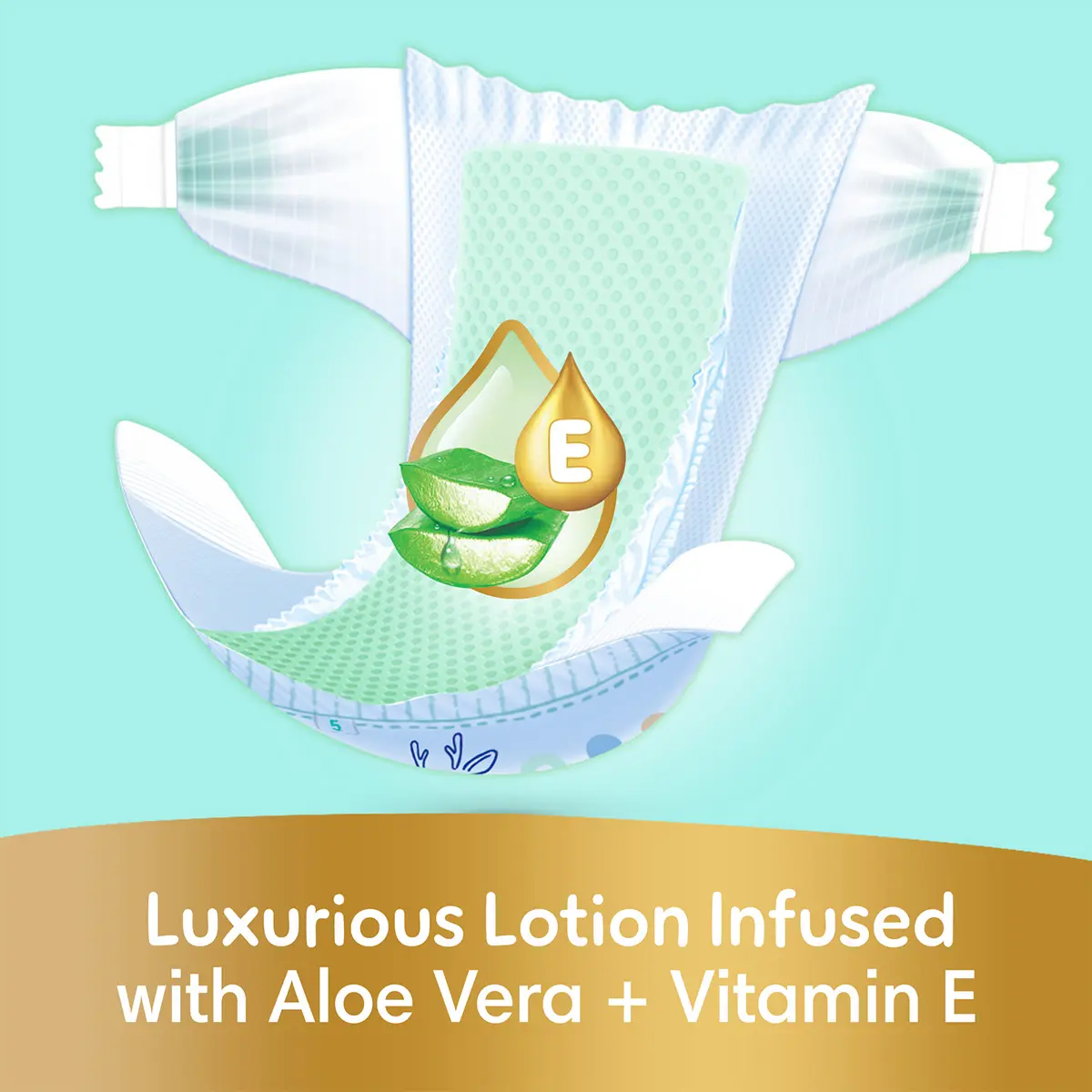Pampers Diapers Ultimate Comfort Taped Size 3 Aloe Vera Lotion & Vitamin E 116 Diapers  - view 3