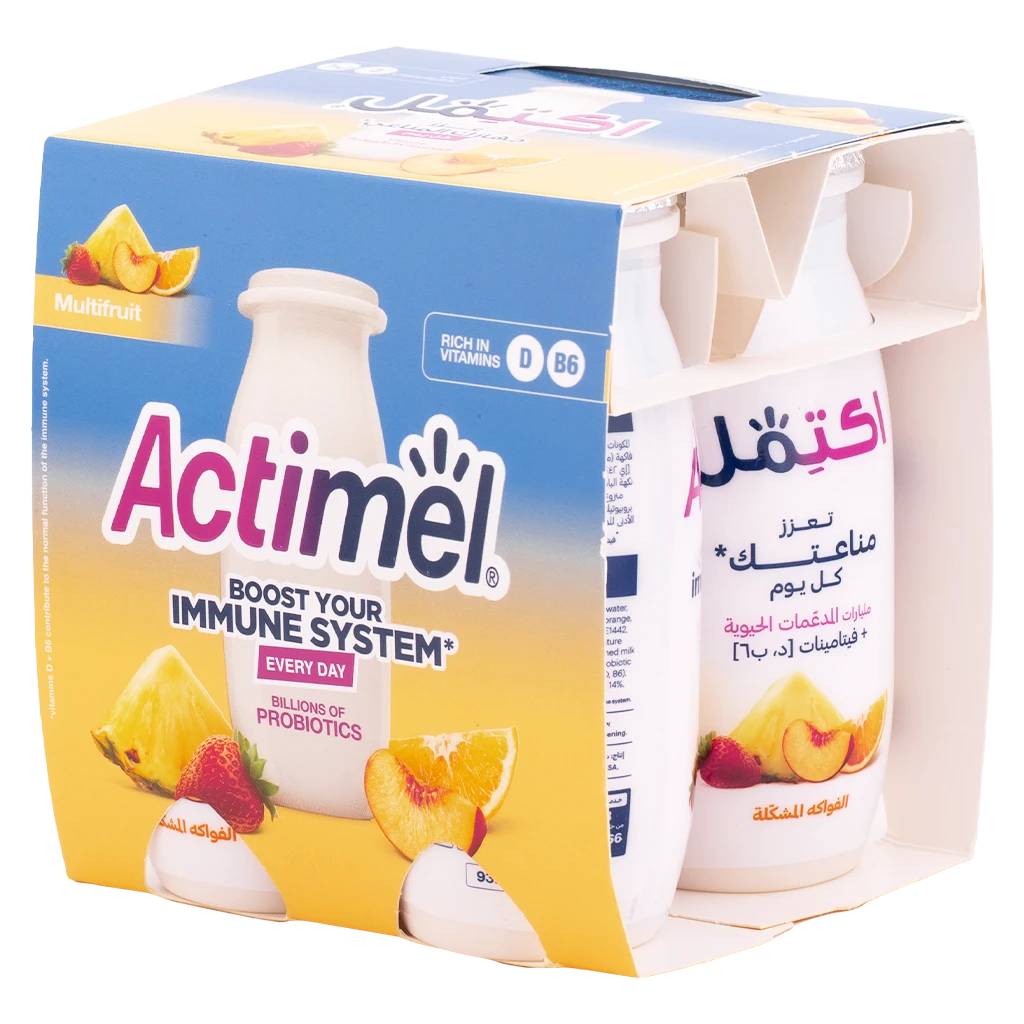 Actimel Dairy Drink Multi-Fruit 93MlX4