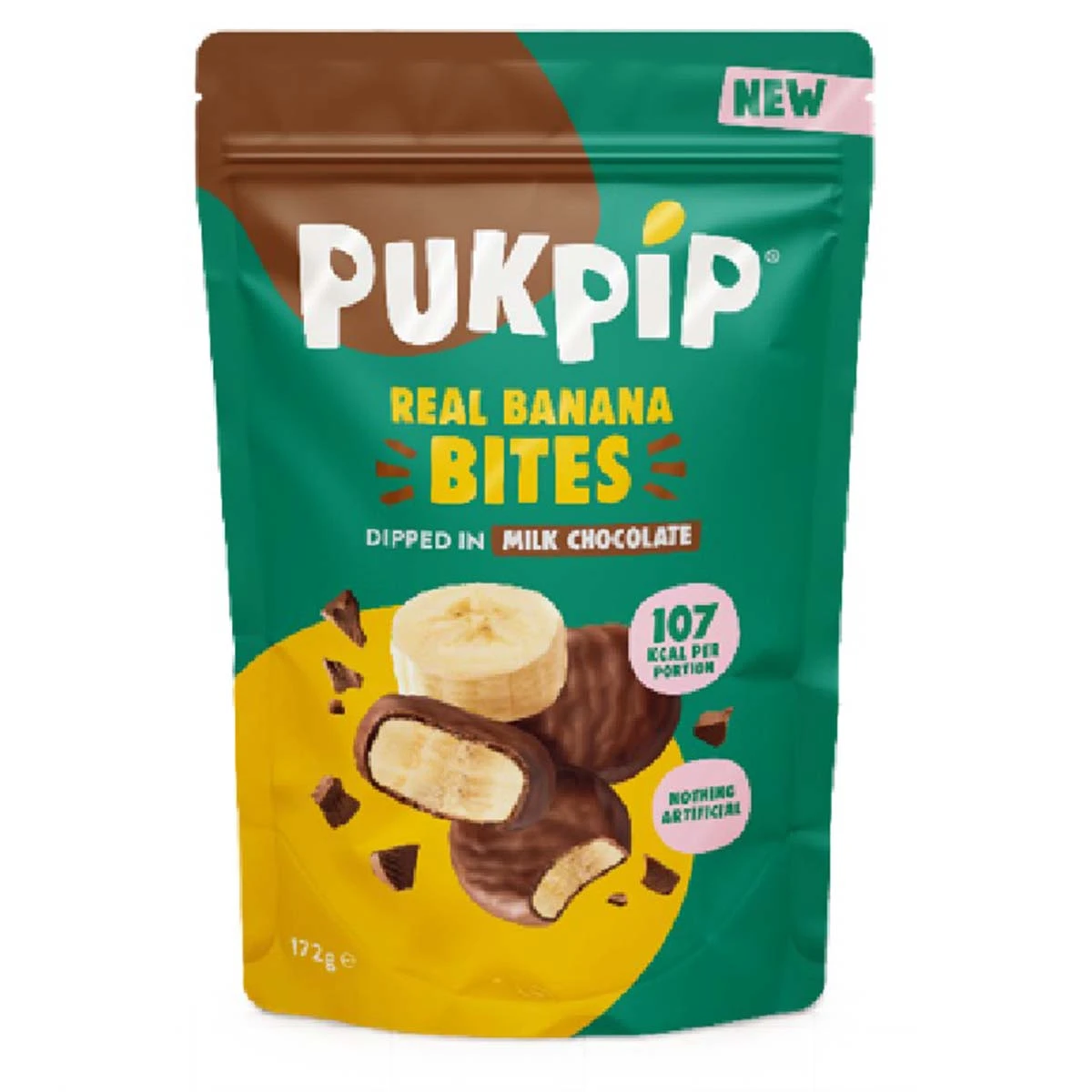 Pukpip Frozen Banana Bites Dipped in Milk Chocolate 175 gm 